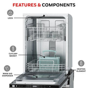Honeywell 24in. Built-In Dishwasher with Stainless Steel