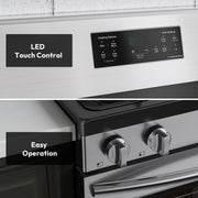 Empava 30in. 4.8 Cu.Ft Slide-In Gas Range with Stainless Steel