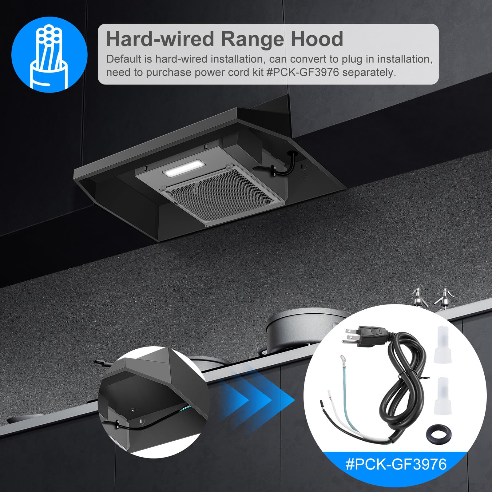 SNDOAS 24 in. Under-Cabinet Range Hood