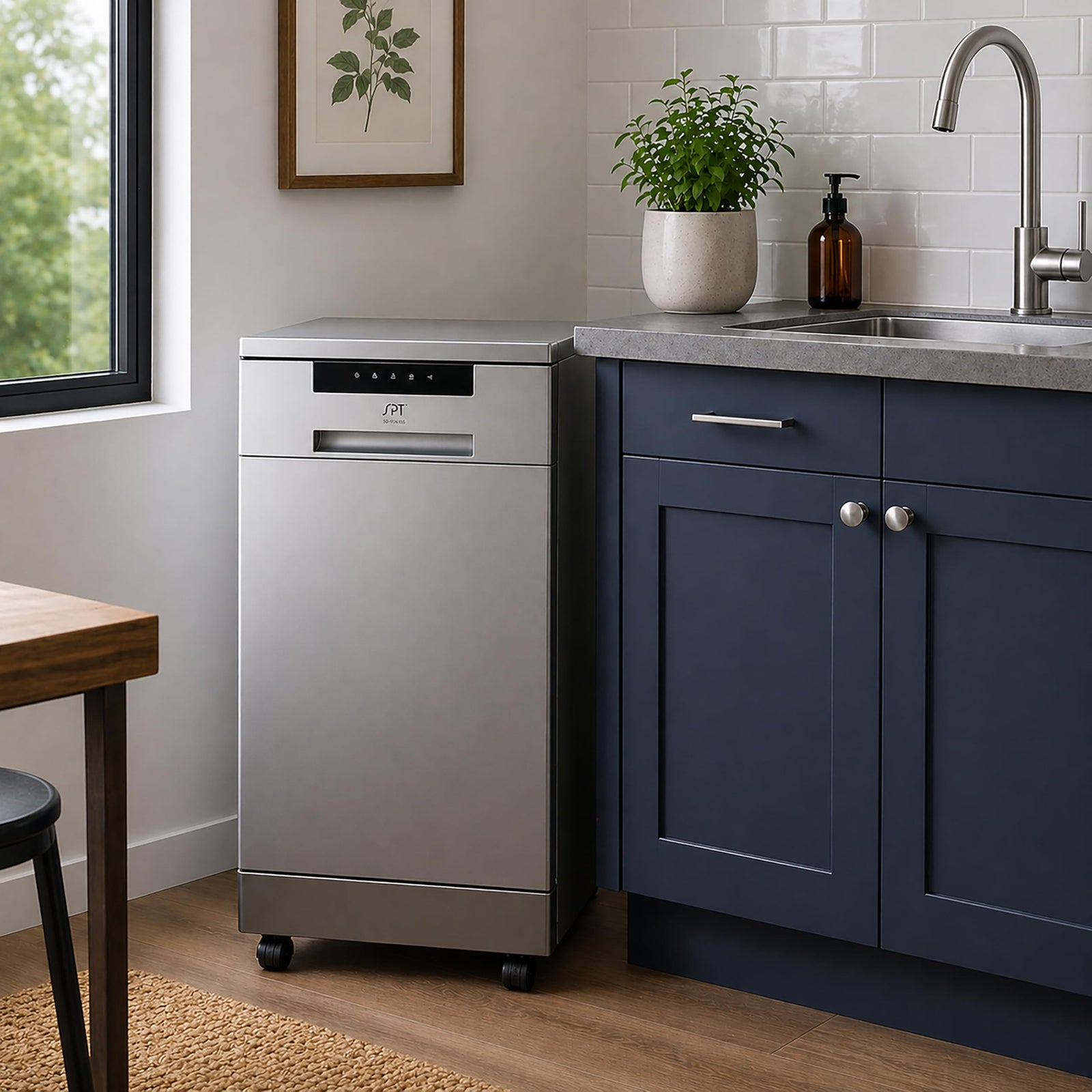 SPT Portable Dishwasher with Stainless Steel