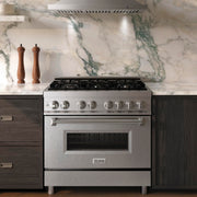 ZLINE 36 in. 4.6 cu. ft. Dual-Fuel Range with Stainless Steel