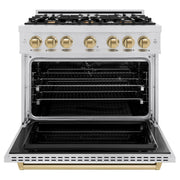 ZLINE 36 in. 5.2 cu. ft. Dual-Fuel Range with Stainless Steel
