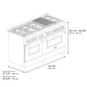 ZLINE 60 in. 7.4 cu. ft. Dual-Fuel Range with Stainless Steel