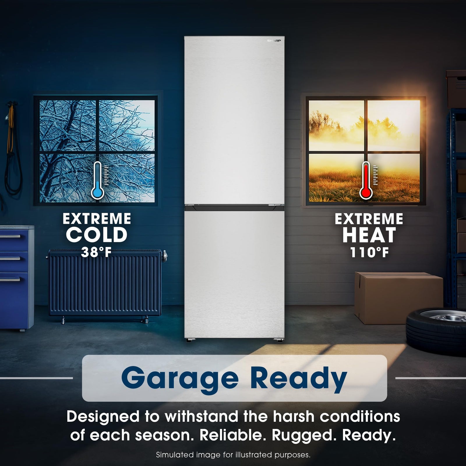 Sharp 24 Inch 4.2 cu. ft.. Counter-Depth Refrigerator