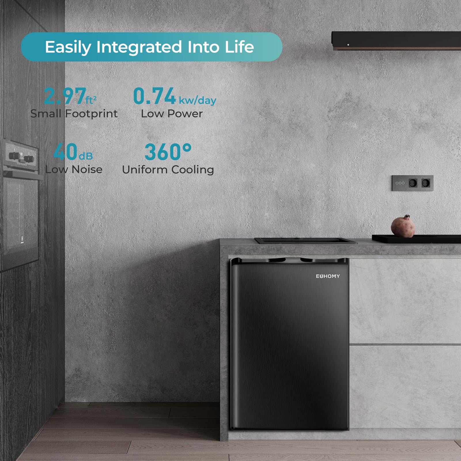 EUHOMY 3.0 cu. ft. Upright Freezer